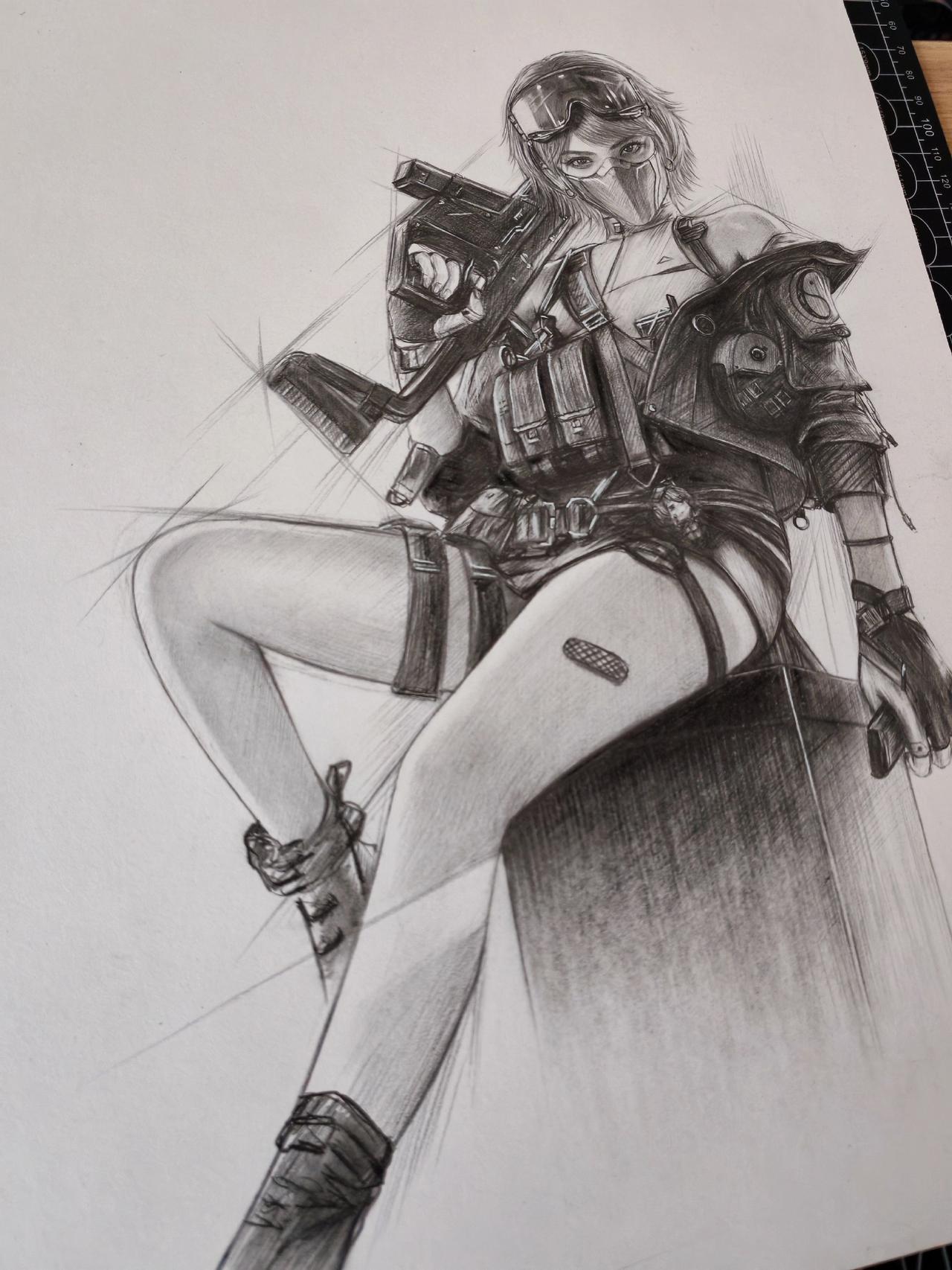 喜欢吗？我画了两天画画练习打卡 瞎画系列 三角洲行动 日常瞎画