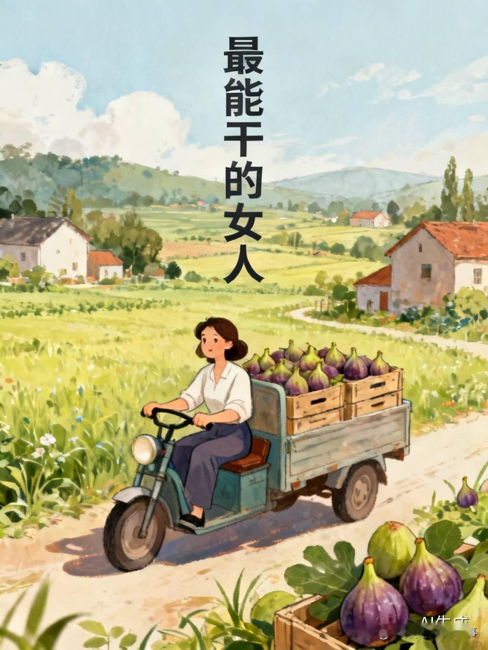 最能干的女人。
昨天，在收无花果的摊位上，见识到一位最能干的女人。
女人同村的大