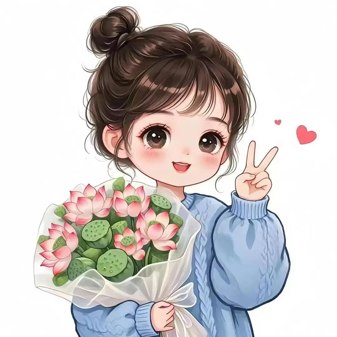 年终刮刮乐分享超美的一组，荷荷美美的女孩头像
