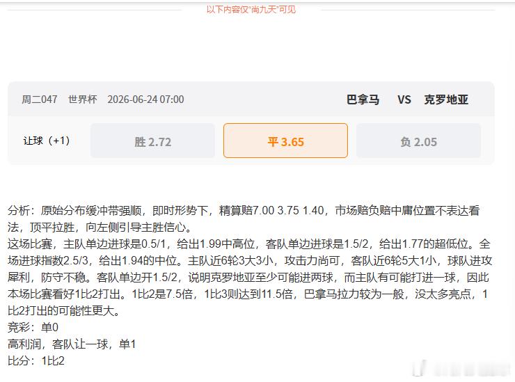 葡萄牙小胜错了，英格兰让负，克罗地亚让平，全部打出 
