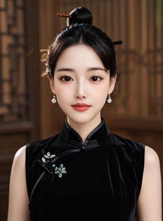 旗袍动图步态优，咱的颜值冠群流。 新作发布亮瞎眼，就问谁能比咱牛。