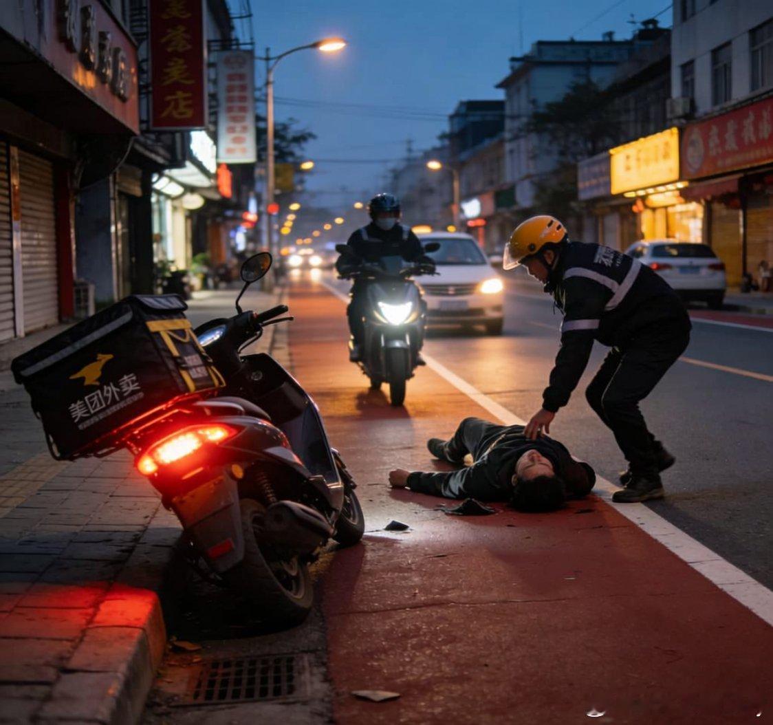 120隔空指导外卖小哥抢救倒地小伙杭州外卖小哥送餐途中救人获奖励路过外卖小哥跪地