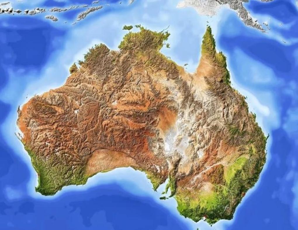 澳大利亚的遗憾：独占整个大陆，却因为太平坦，没有高山，形成不了大型河流。如果有一