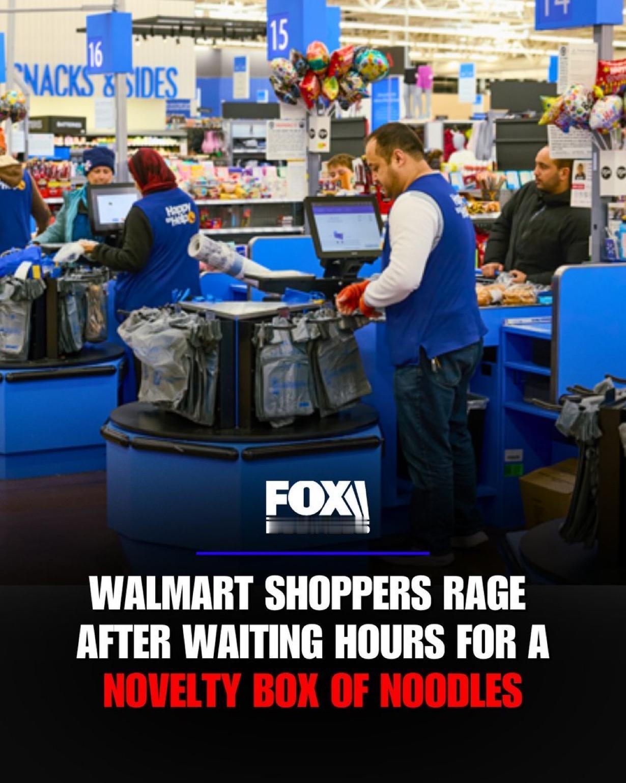 美国沃尔玛的顾客们排队数小时为购买一大盒卡夫牌通心粉奶酪，这款产品设计成平板电视
