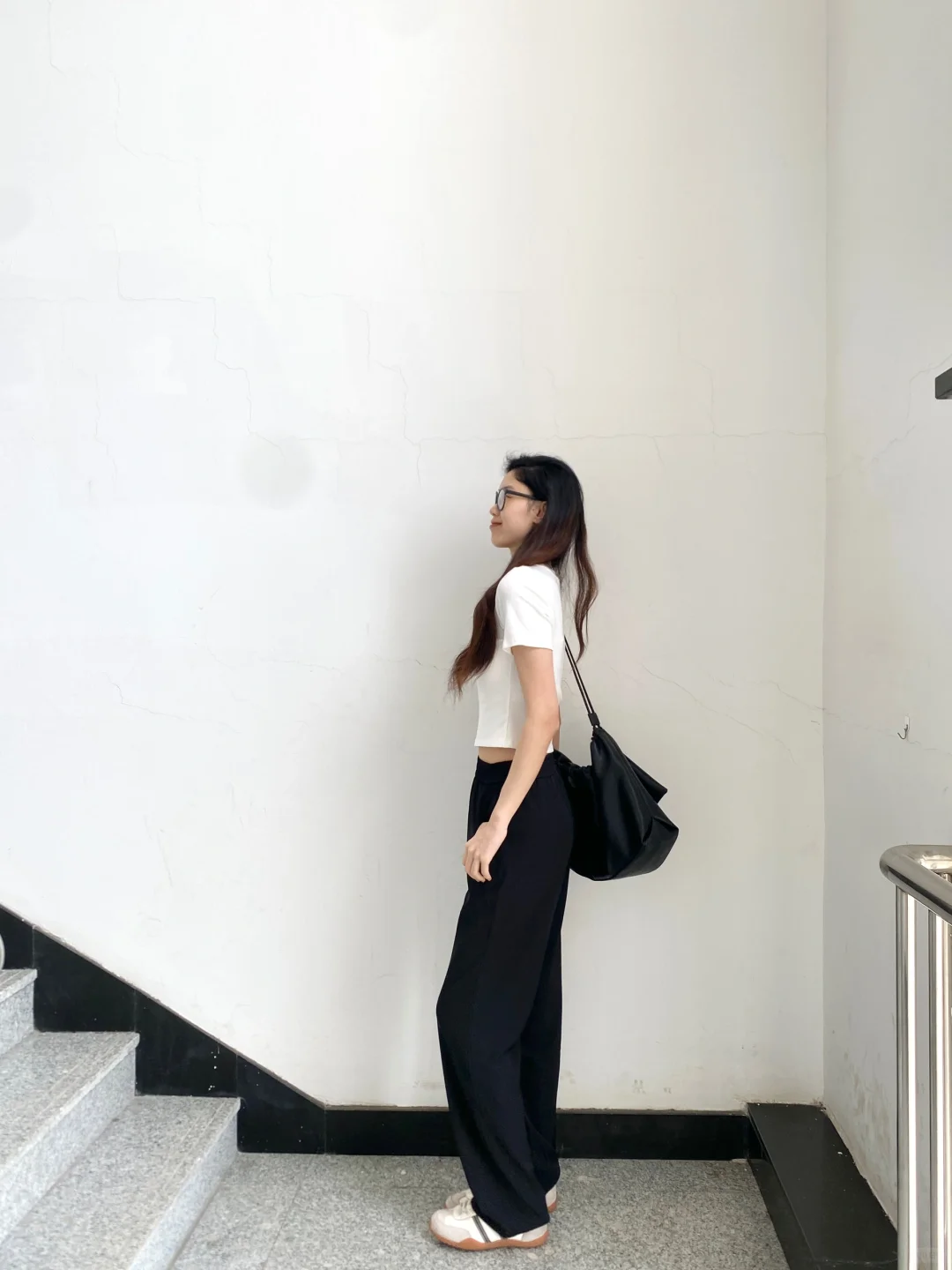 176高个子ootd |正肩t+阔腿裤好显瘦啊啊‼️