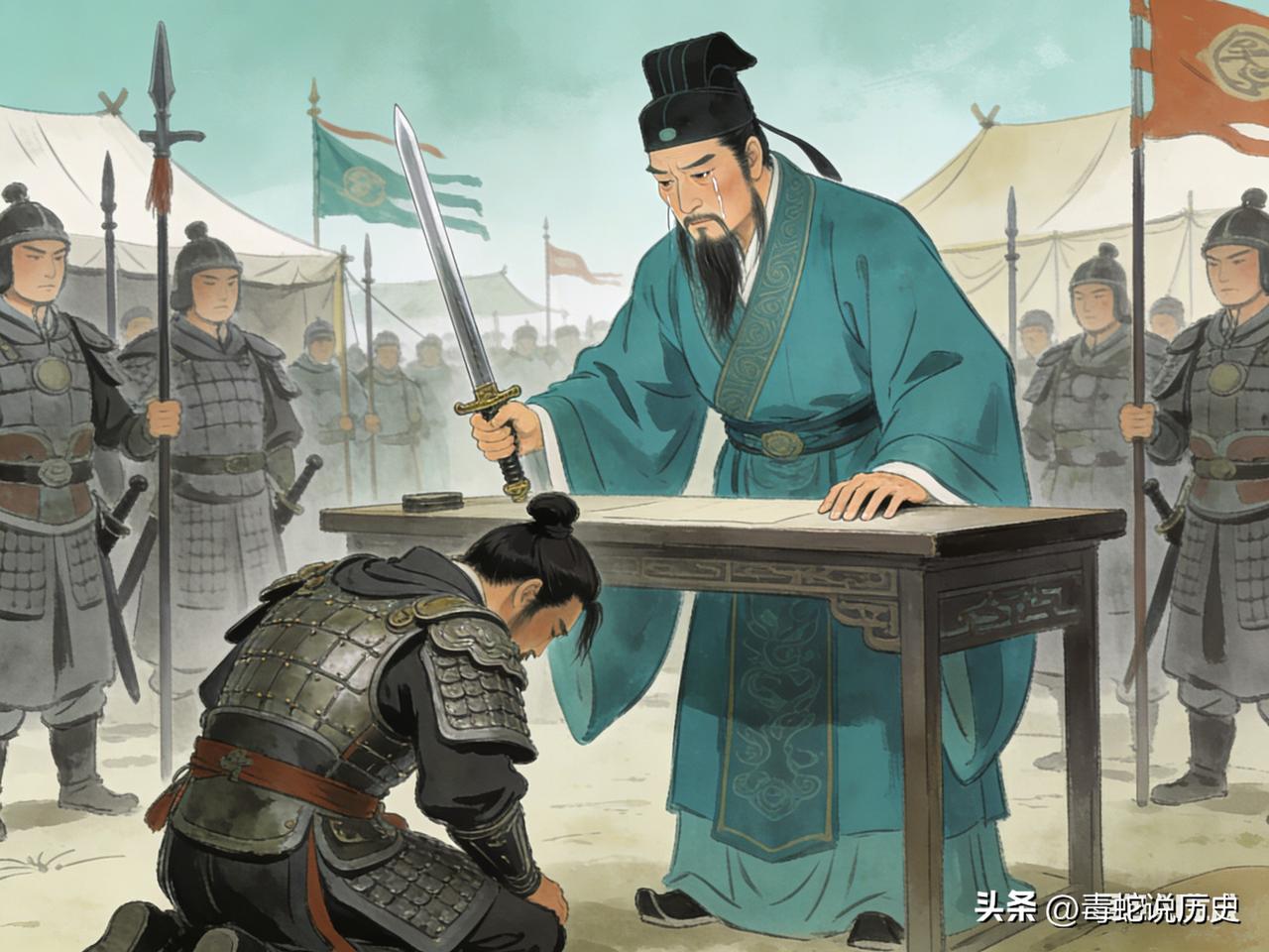 马谡之死，表面看是挥泪斩将的军法从事，深一层看是诸葛亮对第一次北伐失败的责任切割