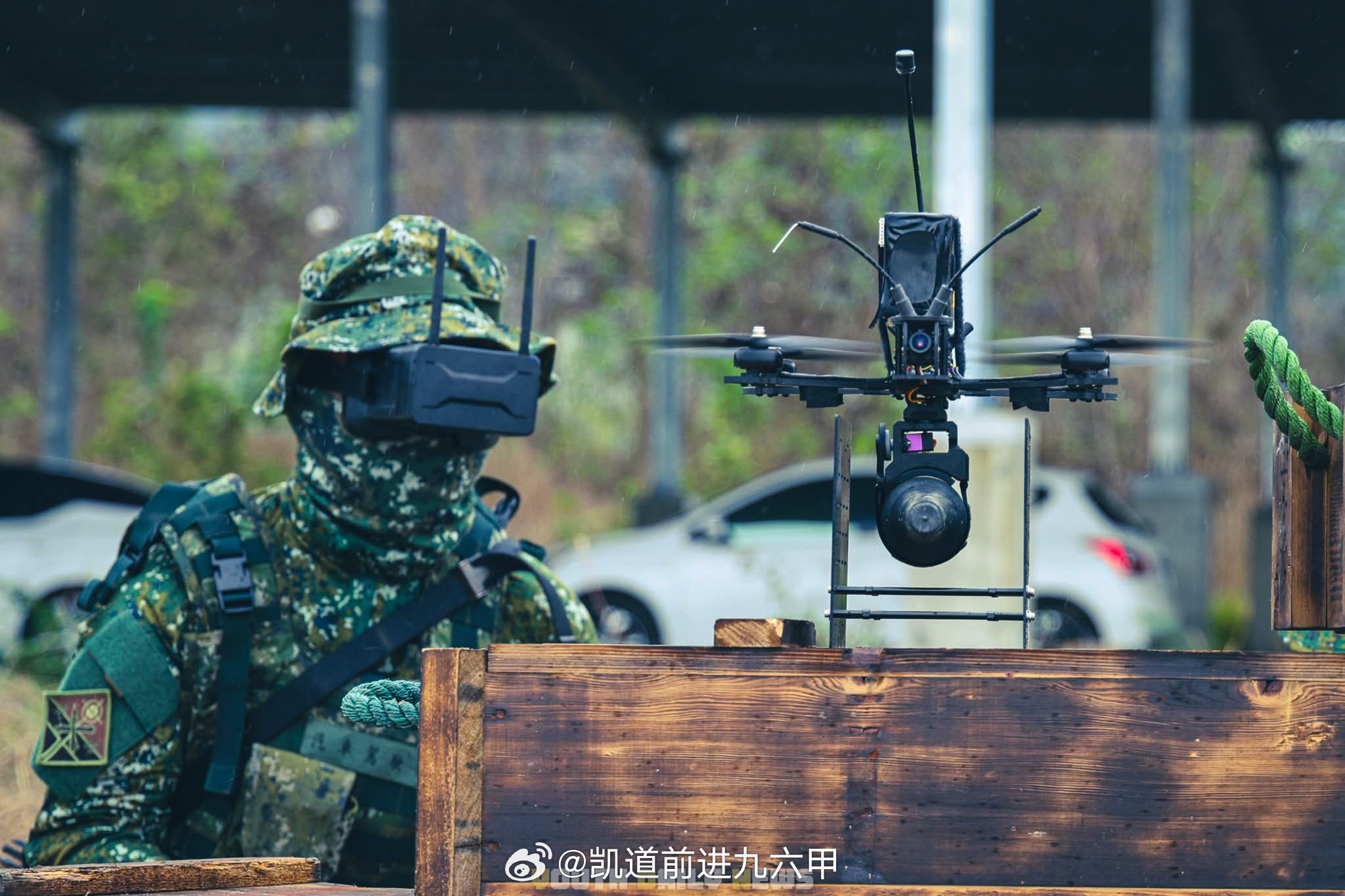 台海局势 台伪陆军58炮指部无人机大队的更多训练照，这就是未来我军上岛后的最大对