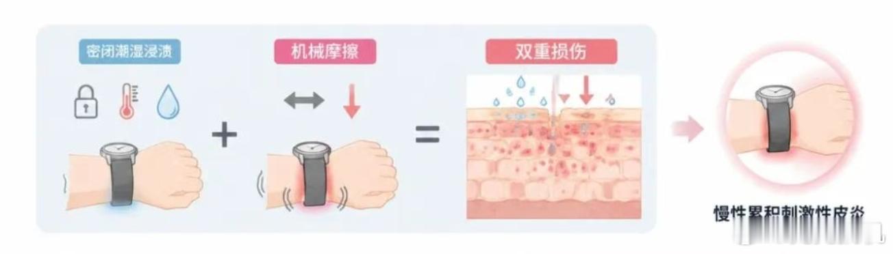 运动手环 皮炎，其实这事比想象中普遍。运动手环长期贴着皮肤，出汗之后水汽闷在里面