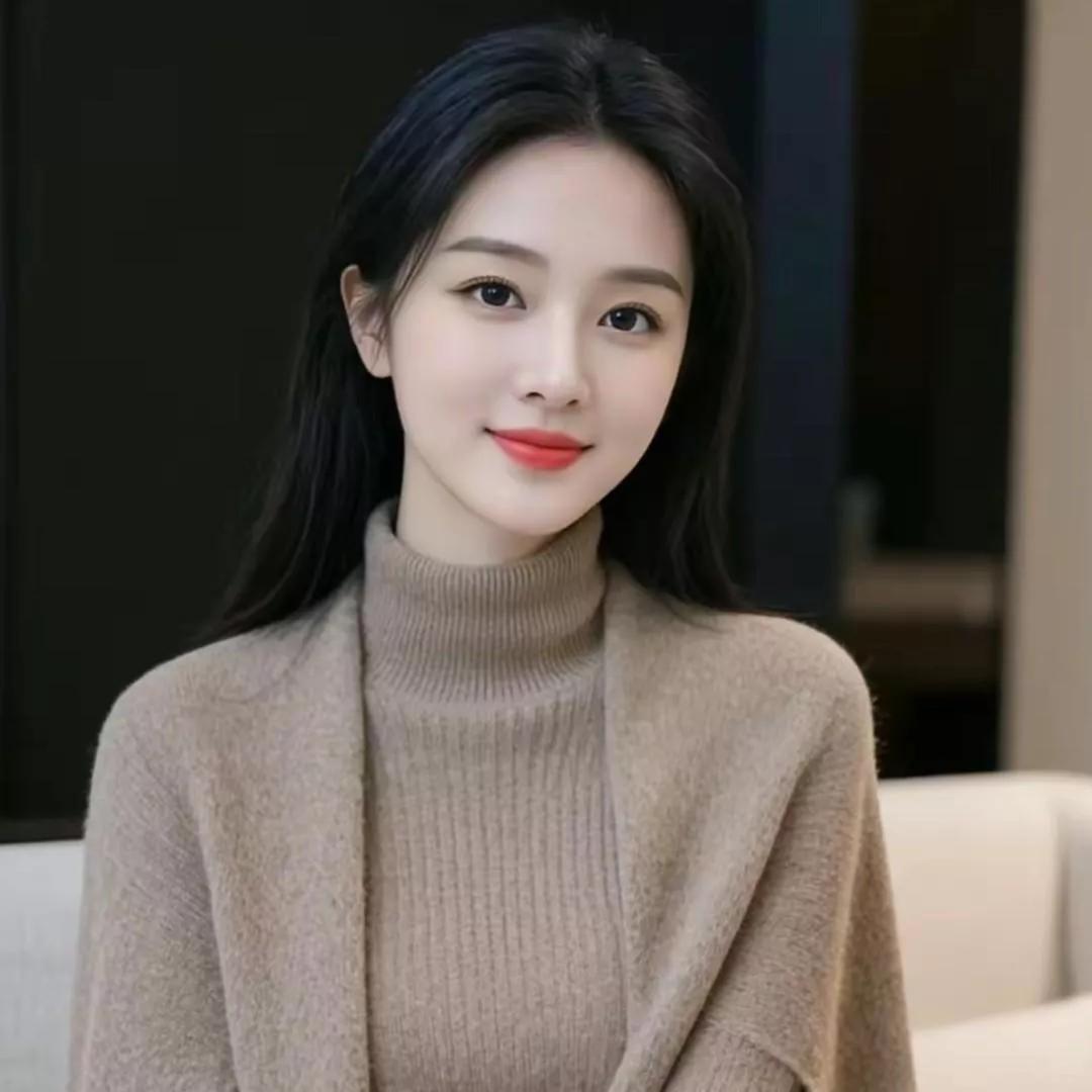 优雅红唇，秋冬穿搭指南，温暖毛衣搭配温柔穿搭毛衣 棕色毛衣穿搭 玫红色毛衣穿搭 