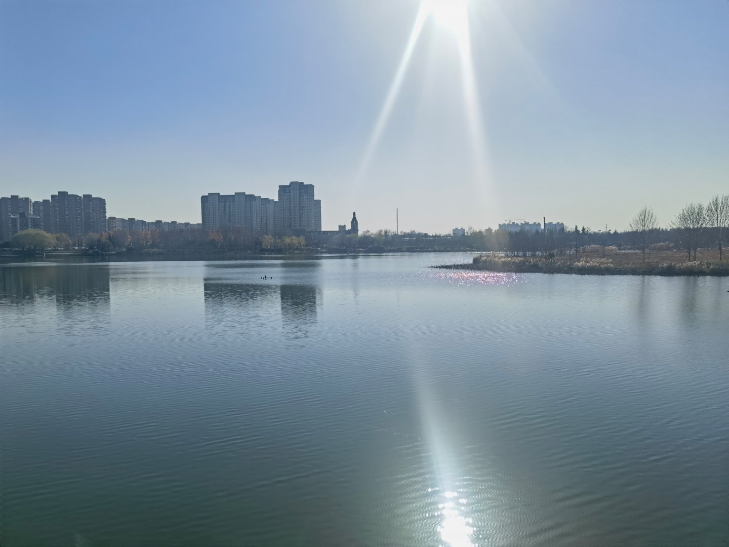 新郑轩辕湖公园风光 