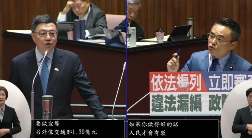卓荣泰今赴立院提出「114年度政府总预算案」报告并备询，国民党立委赖士葆说，政院