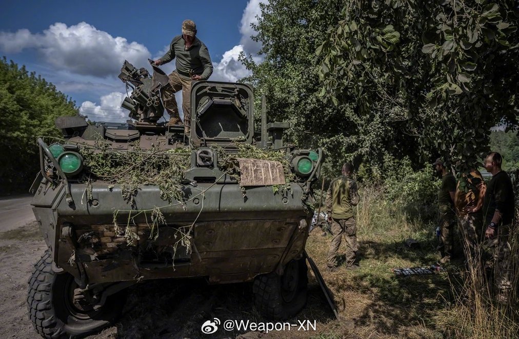 #兵器影像[超话]# #俄乌局势新进展# 乌军装备的美制斯特赖克装甲车在库尔斯克