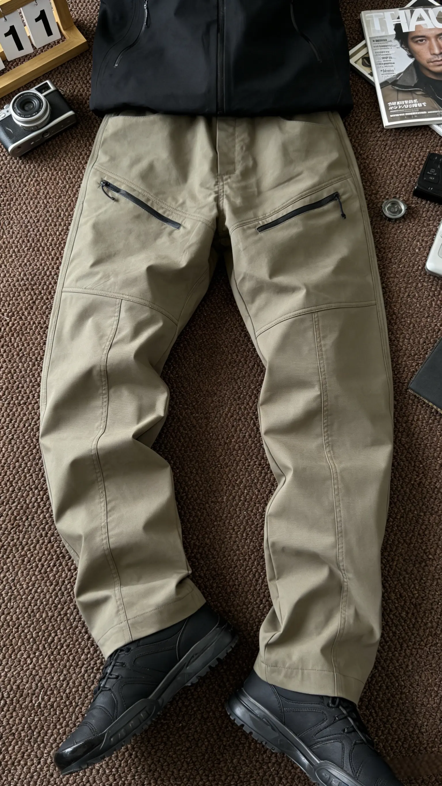 谁能拒绝这款春季美式户外直筒软壳冲锋裤百搭长裤