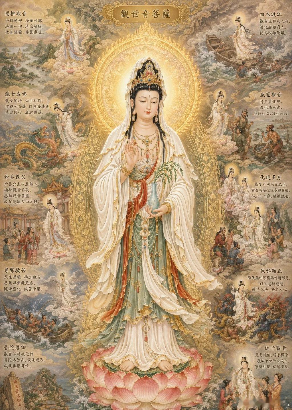 不是因为你供养了菩萨图他就会保佑你衣食无忧；而是你修了心，养了性，积攒的善念和德