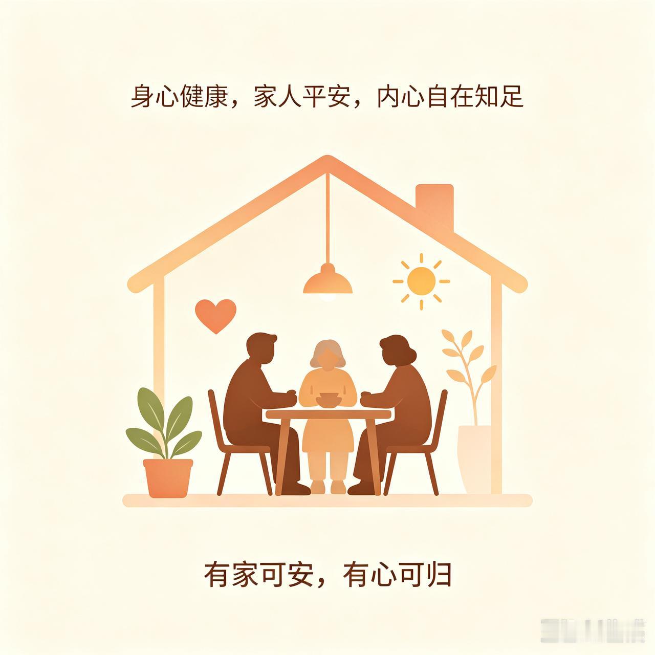 身心健康，家人平安，内心自在知足