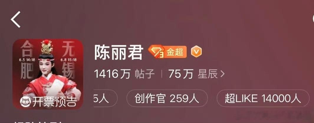 陈丽君超like14000再次达成🔥
