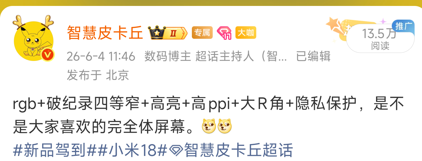 和大家透漏过的两家隐私屏都会落地，都做了软件生态和灵动岛的自定义适配。耀子这边还