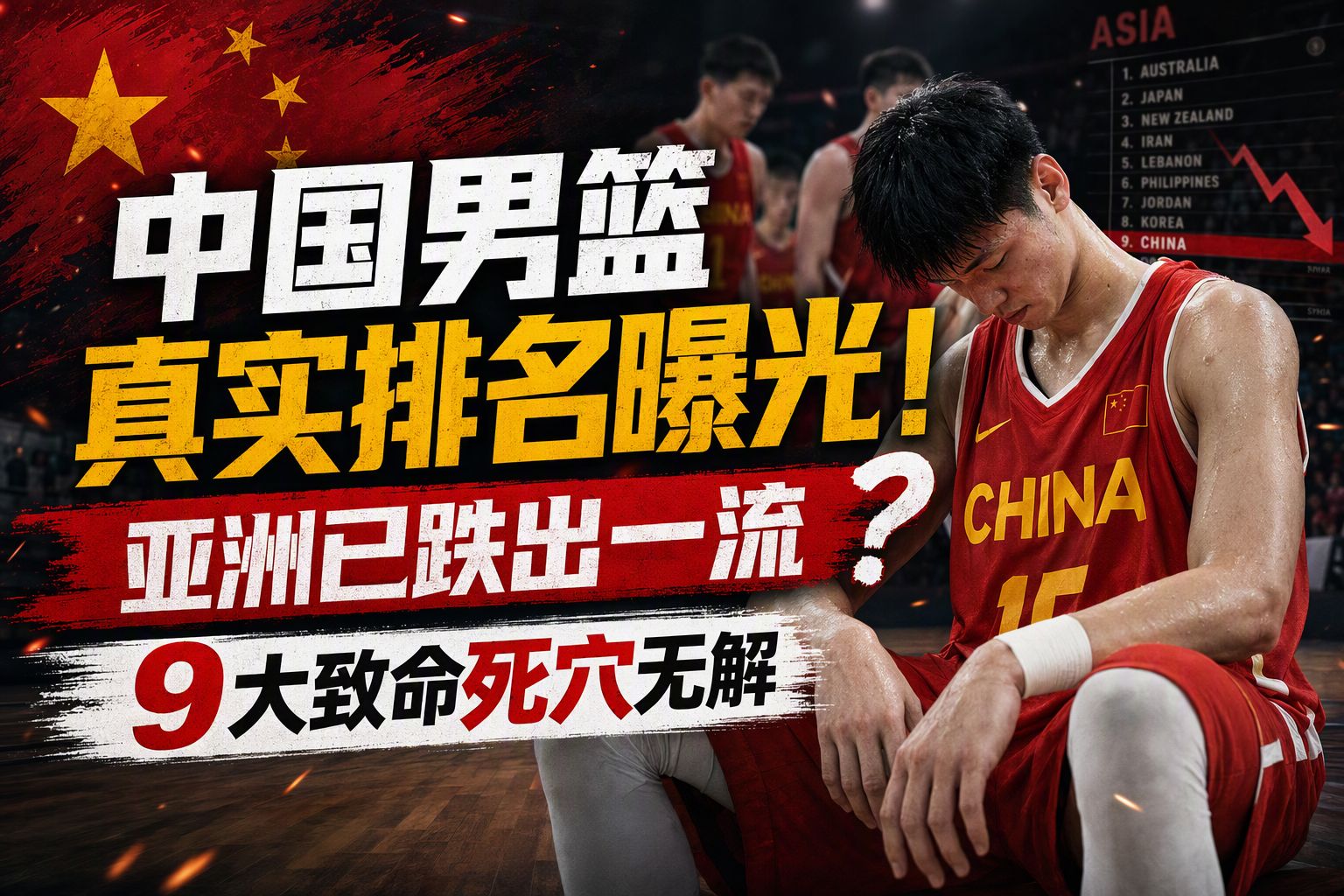中国男篮真实排名曝光！亚洲已跌出一流？9大致命死穴无解