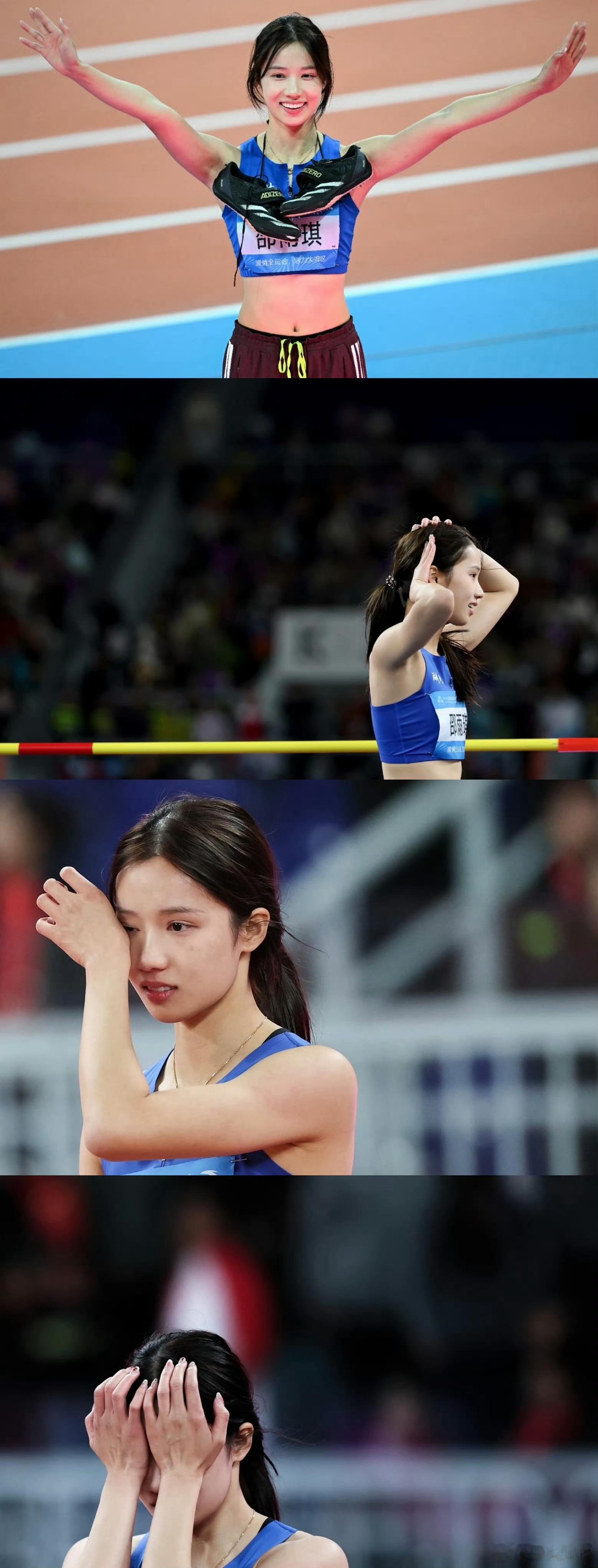 全运会女子跳高可太行了这种运动健康美，粉丝大哥们喜欢不？ 