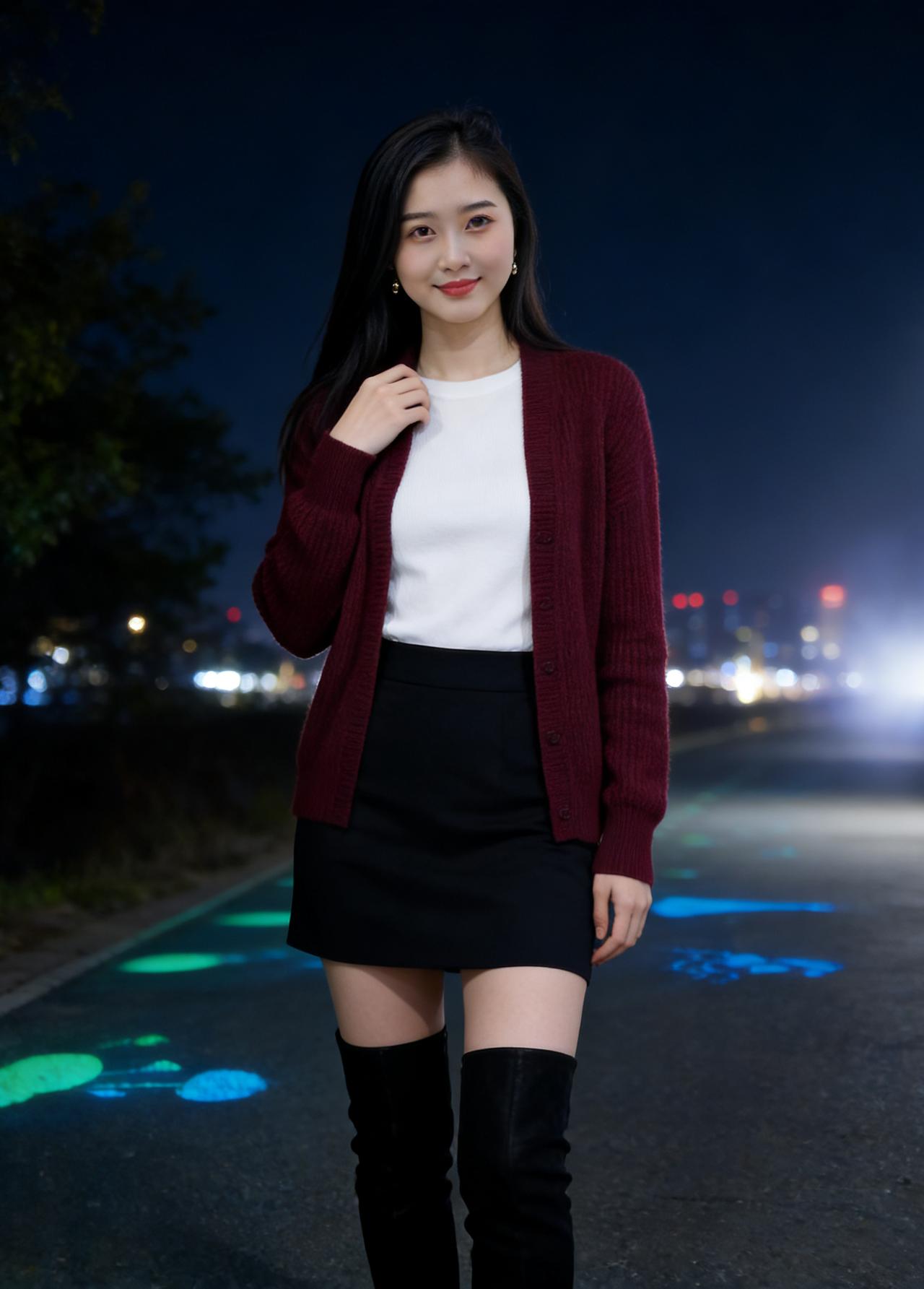 酒红的纹路里
织着蔷薇的幽香
白衫是月光的碎片
落在了锁骨的中央
 ～
黑裙晃碎