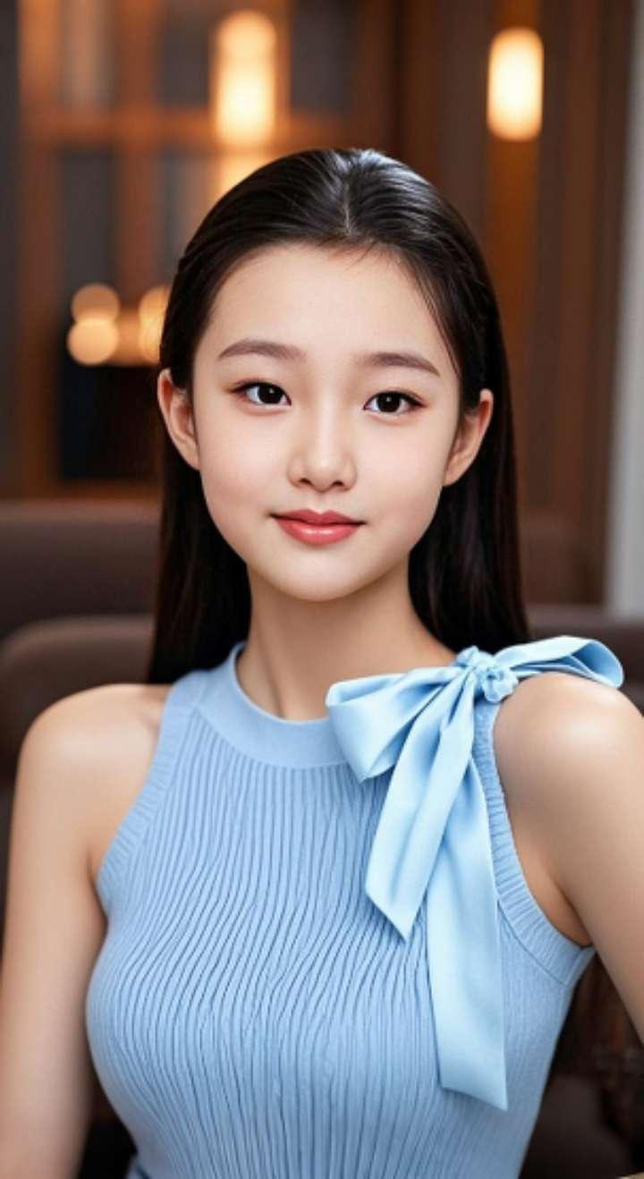 AI扩图 AI蓝调佳人