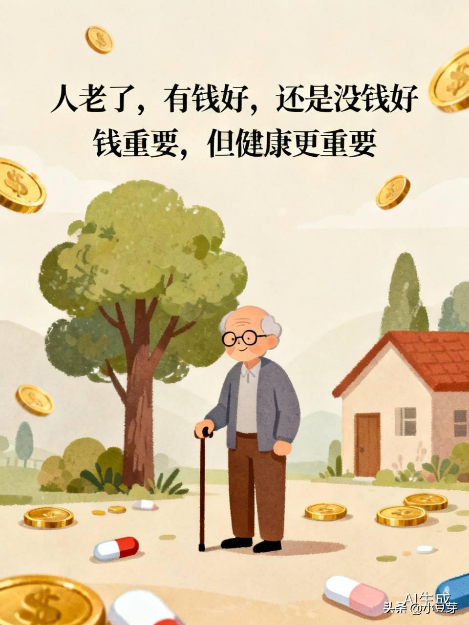人老了，有钱肯定比没钱好。就说方大爷，名下有百万存款和三套房产，孩子特别孝顺，过
