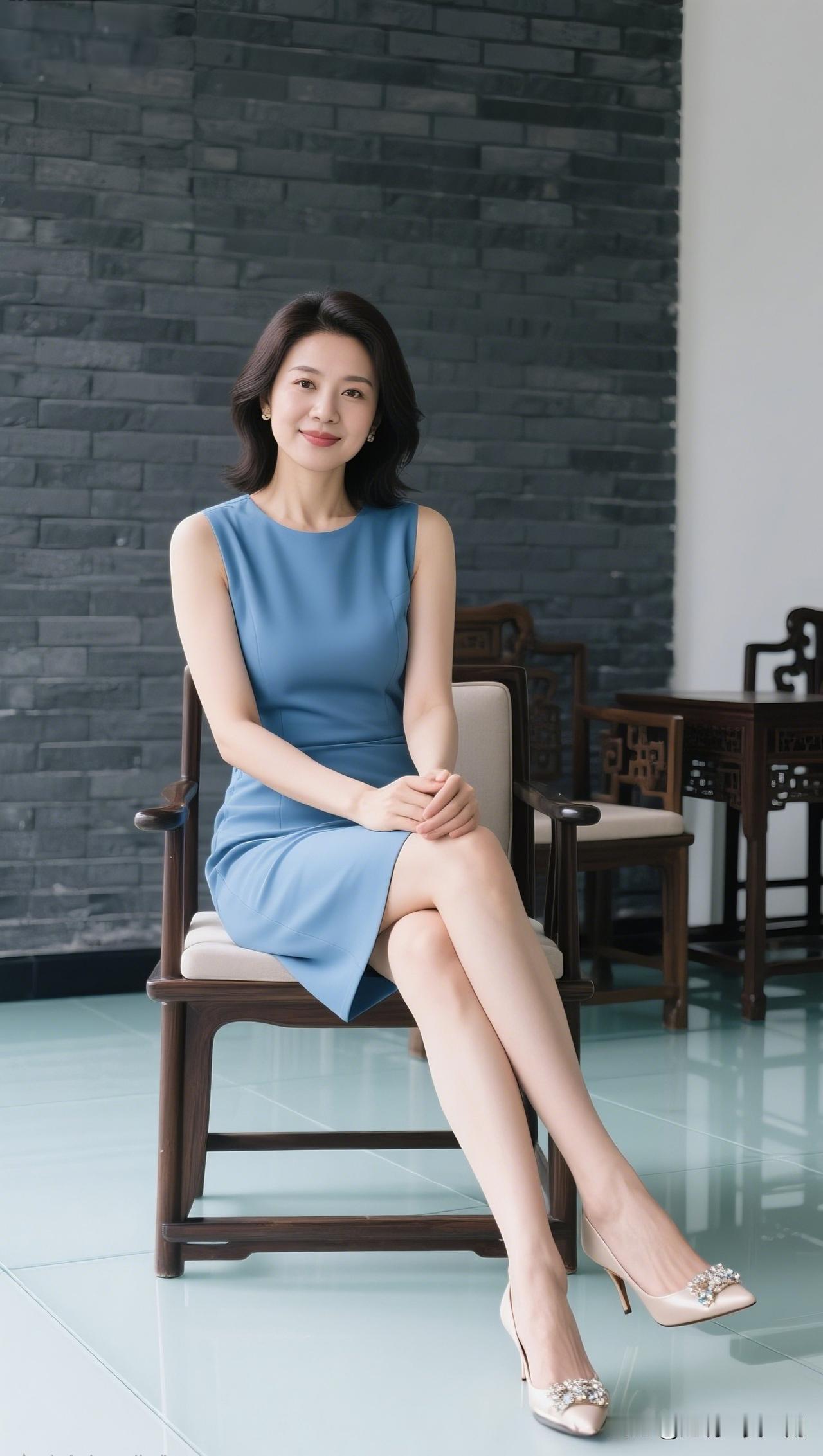 玉人依坐，清新自然，微笑面对每一天。什么样的女人，最有味道