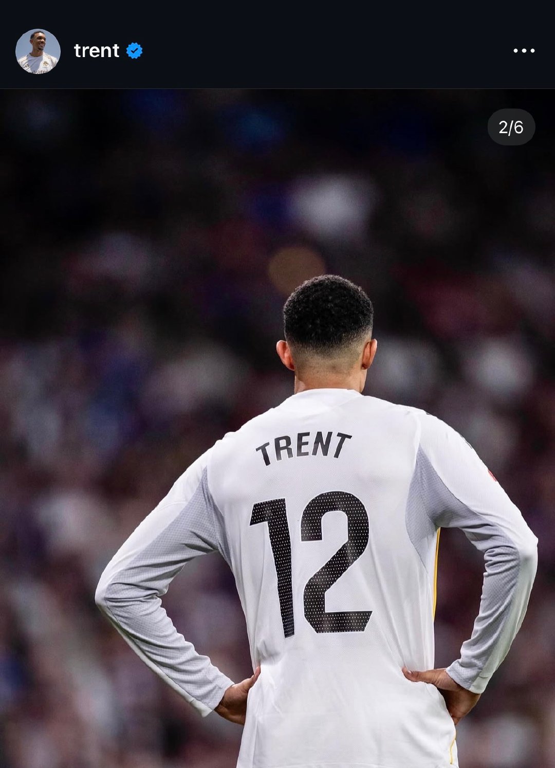 🚨特伦特在球队胜利后发布的IG中配文：“Madrid. Y nada mas 