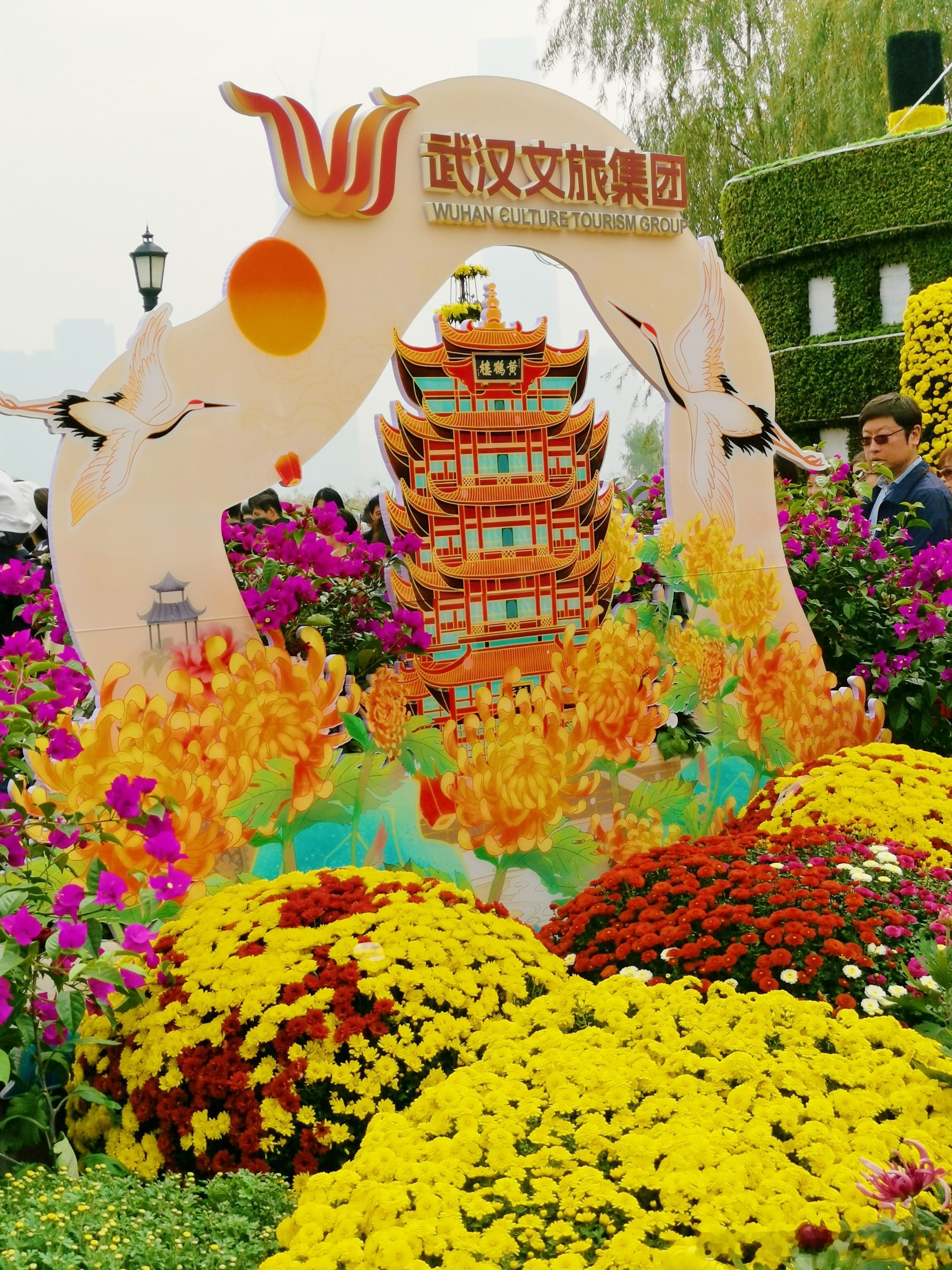 武汉菊展将展出60万盆菊花武汉[超话]人山人海 ​​​