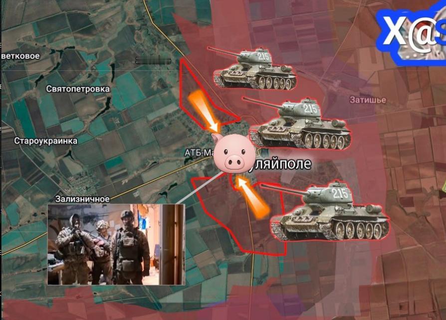 俄罗斯士兵占领了位于古利亚伊波列的乌克兰武装部队总部！
▪️在扎波罗热前线，“东