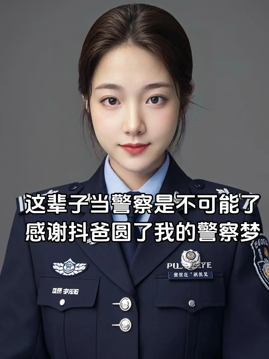 这辈子当警察是不可能了，感谢抖爸爸圆了我的警察梦。