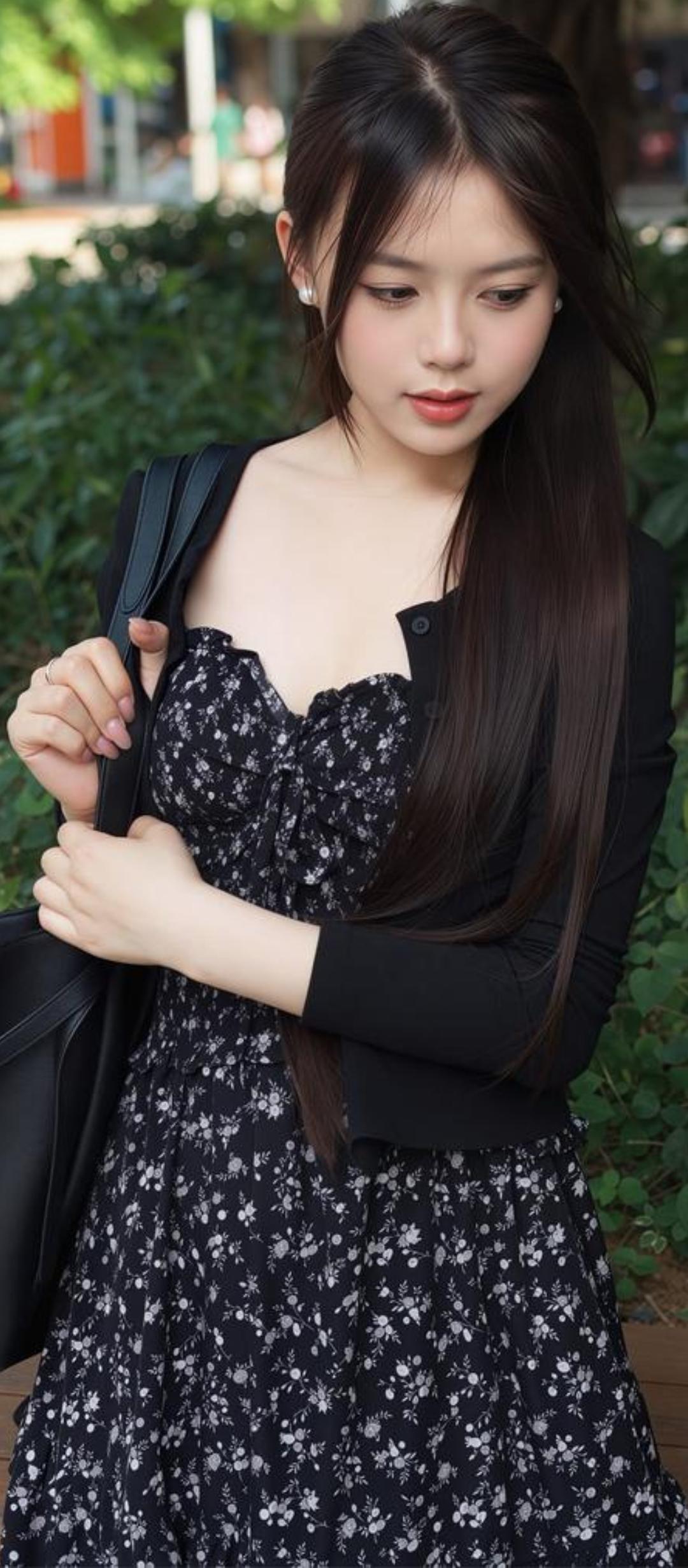 优雅黑裙搭配，都市女孩的时尚穿搭！