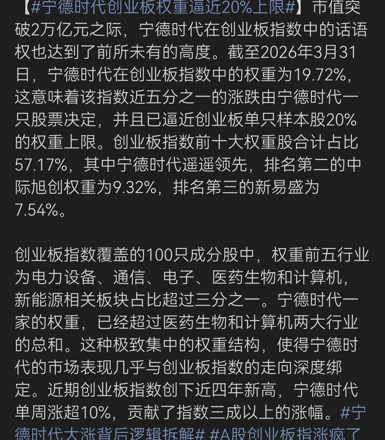 创业板是中国版纳斯达克
好股票权重大是一个成熟股市的必要条件，这样会让大家认识到
