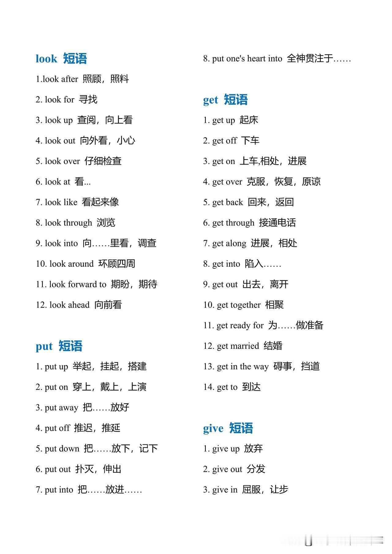 英语常考 375 个重点短语 中高考必背