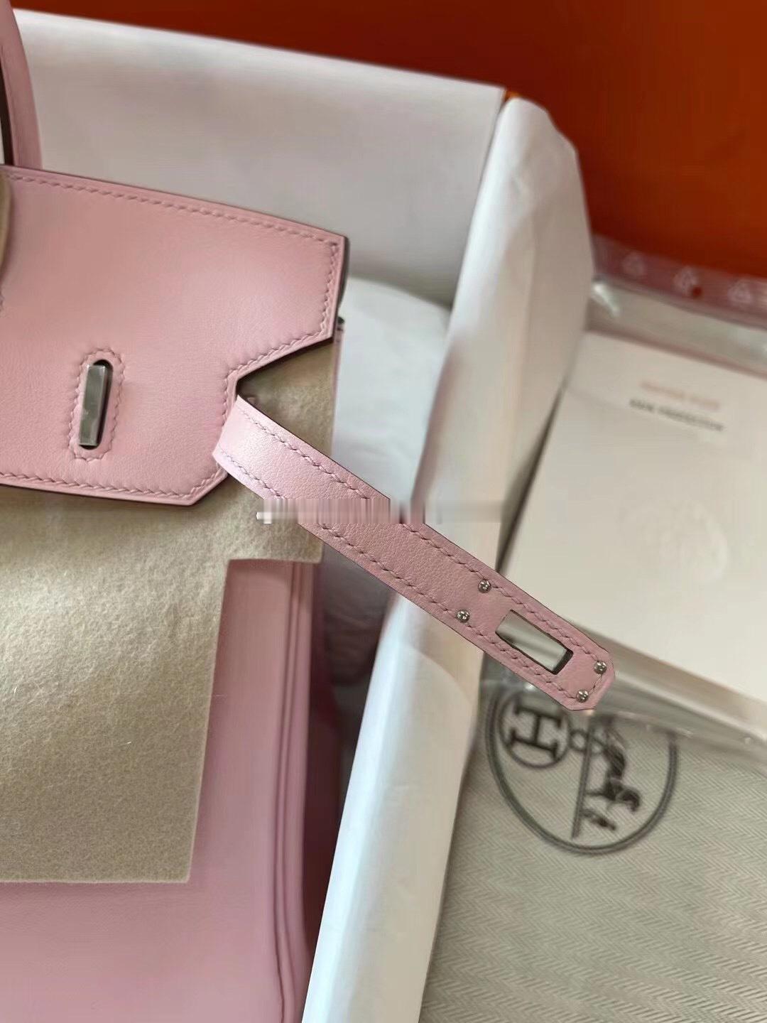 Birkin25 3Q 樱花粉 银扣 swift皮 爱马仕hermes