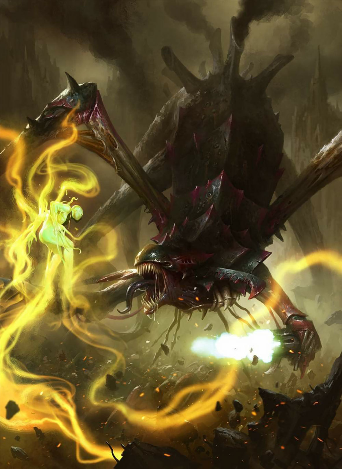 战锤40k 泰伦虫族大战星神by Mike Lim 