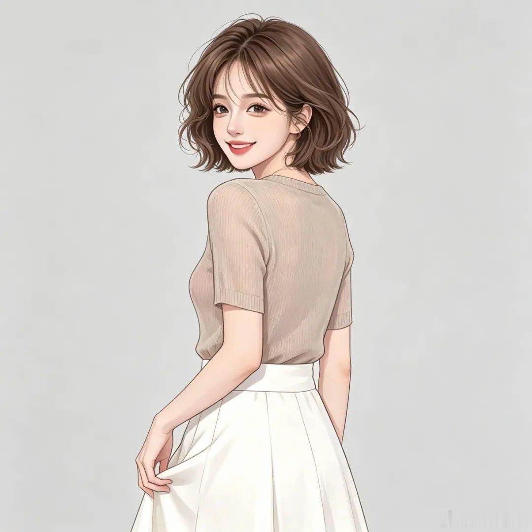 干练清爽气质短发女生头像专属 