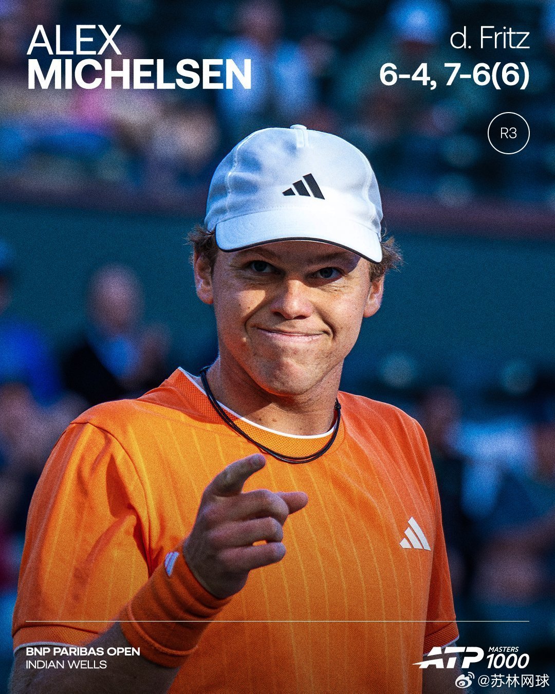美国内战米克尔森6-4/7-6击败大哥弗里茨从去年开始，弗里茨的状态就开始出现不