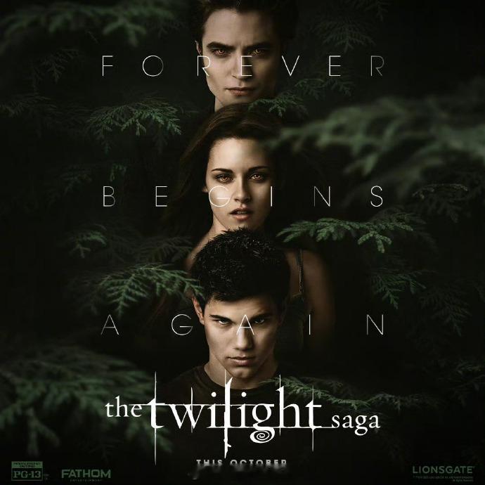 暮光之城将北美重映暮光之城全系列北美重映 《暮光之城》全系列北美10月重映！！！
