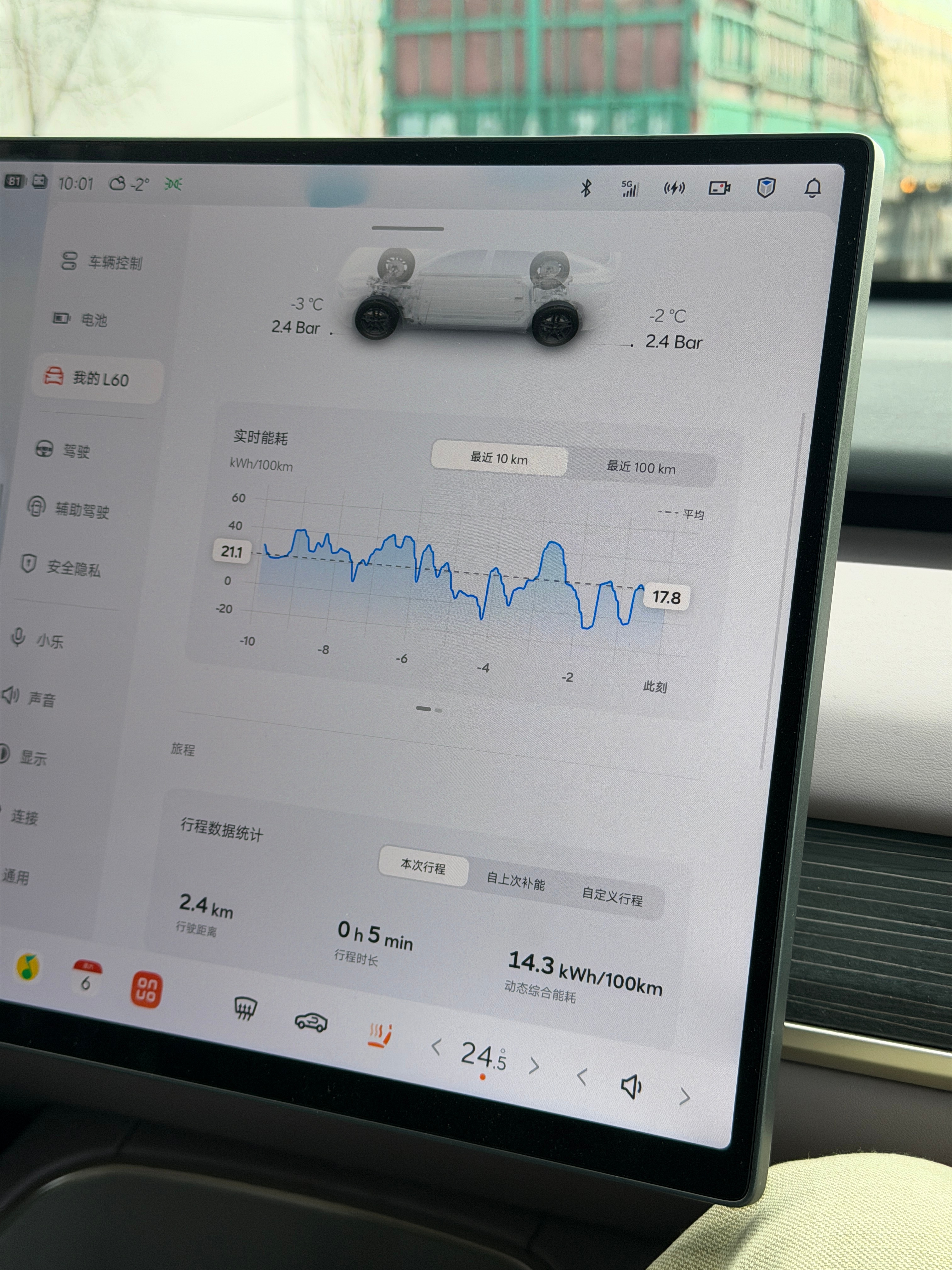 纯电车到了冬季的东北续航确实折扣比较大空调要制热、电池要加热、雪地胎嘎嘎抓地我东