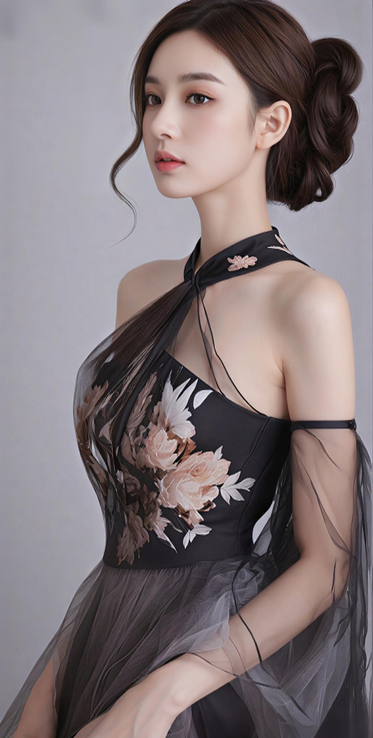 优雅黑裙，花海仙气，梦回古风