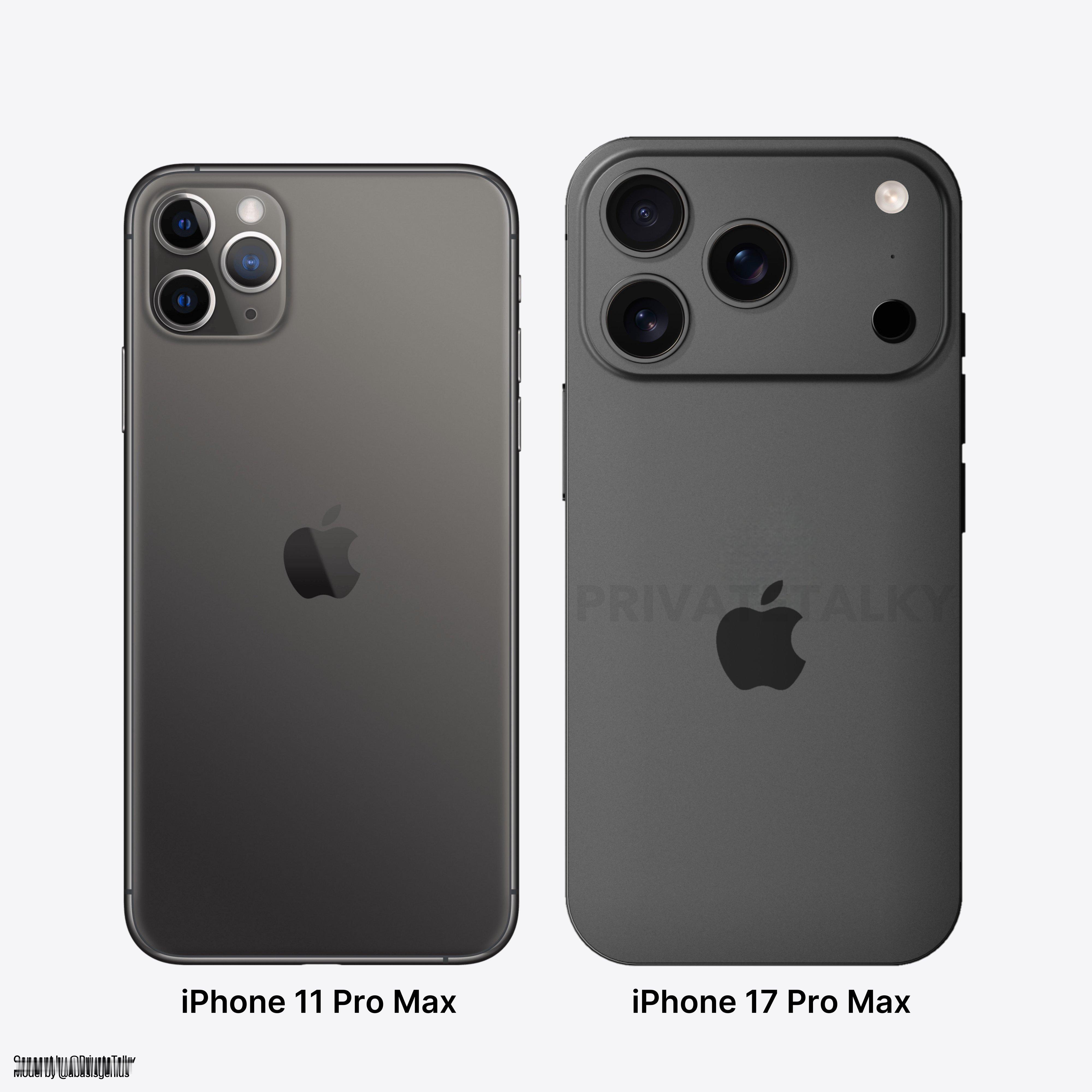 11PM到16PM的镜头设计持续用了6代，iPhone17 Pro系列这一代估摸