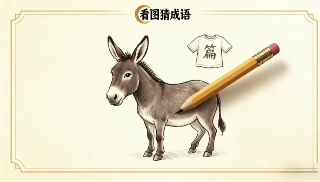 什么成语？这个真难，害我猜了10分钟才猜出来。聪明的友友，你能多长时间猜的到呢？