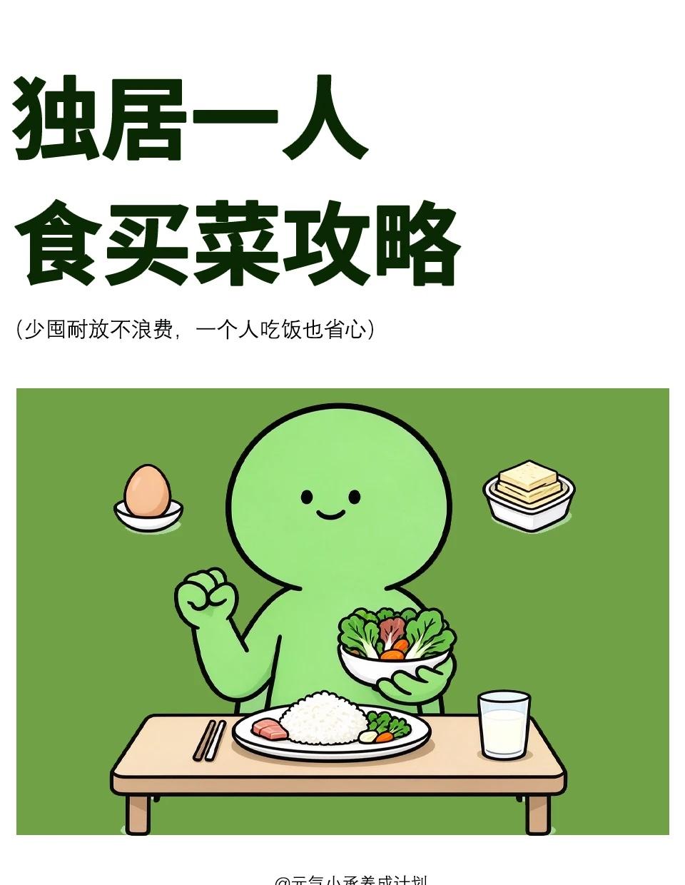 独居一人食买菜攻略✅少囤耐放不浪费
一个人住买菜总浪费？按保鲜期选菜 + 手量法