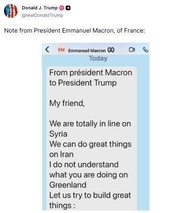几个月之前马克龙给特朗普发的短信，让我们在伊朗做伟大的事情！没想到懂子真做了。