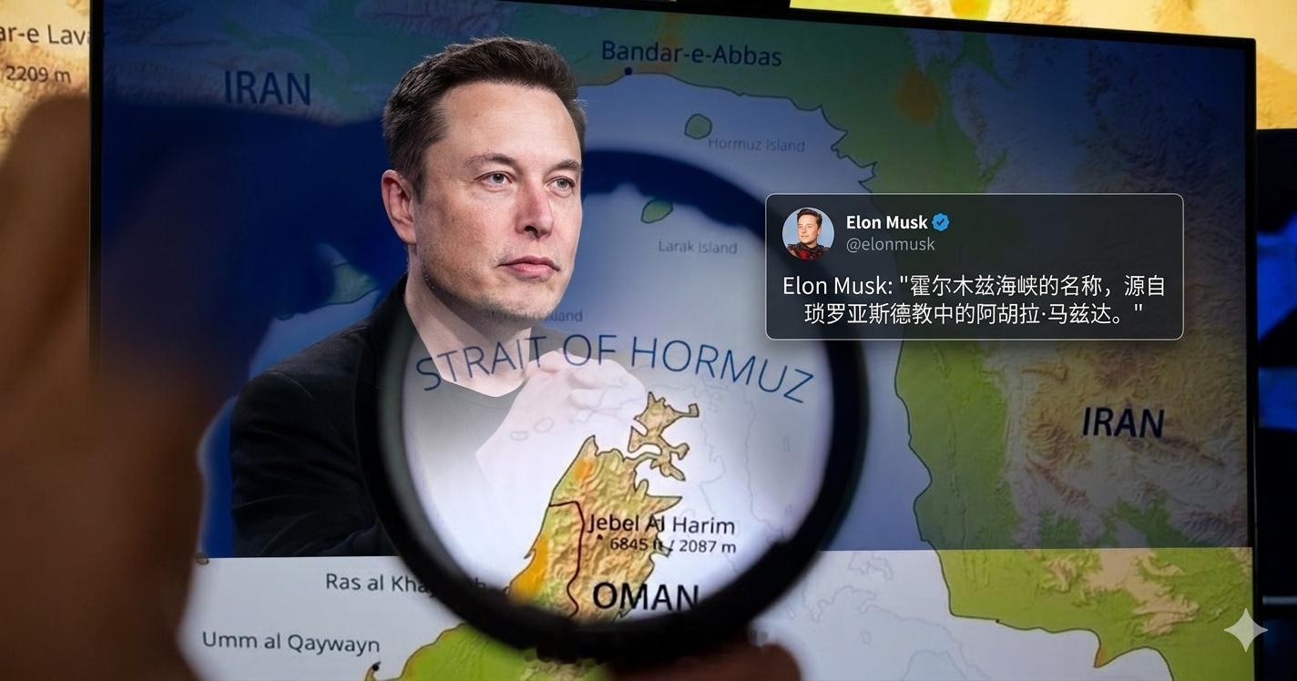 【马斯克分享关于霍尔木兹海峡的名称来历】埃隆·马斯克（Elon Musk）在 X