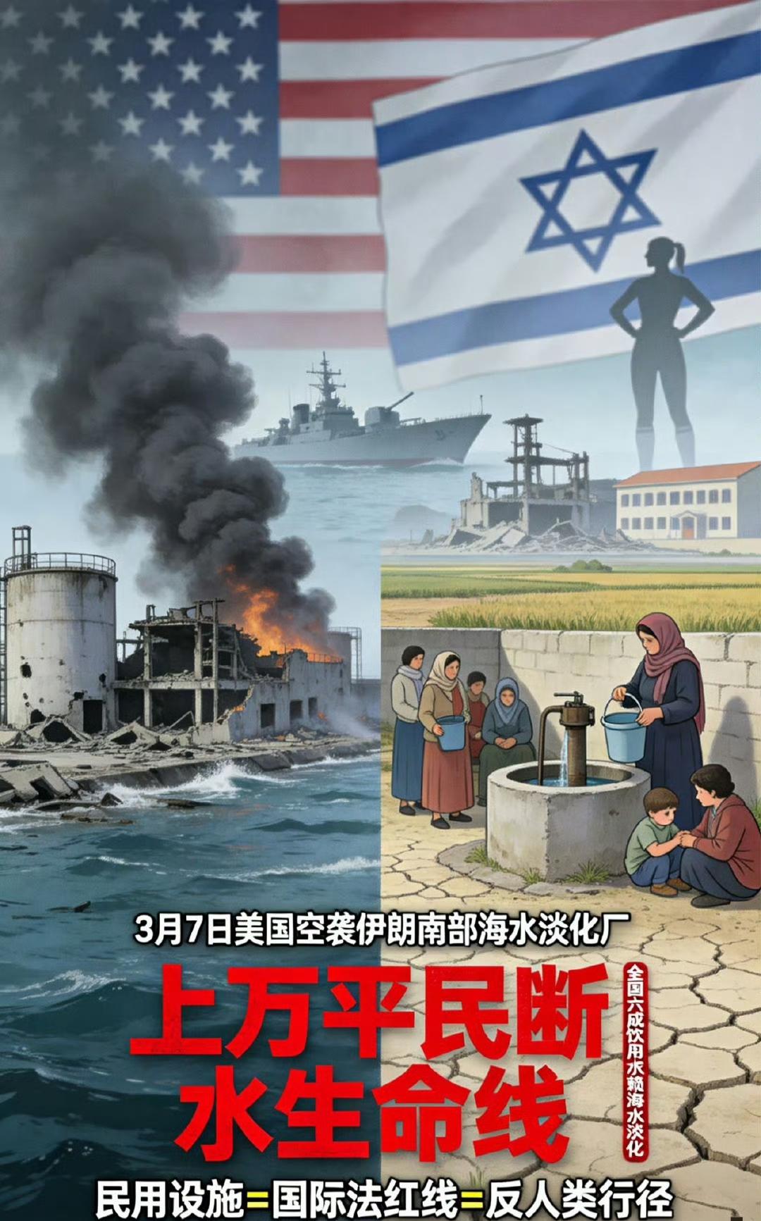 这一次，美国算是把所谓的大国体面，彻底扔在了伊朗的荒漠里。
 
3月7日的空袭，