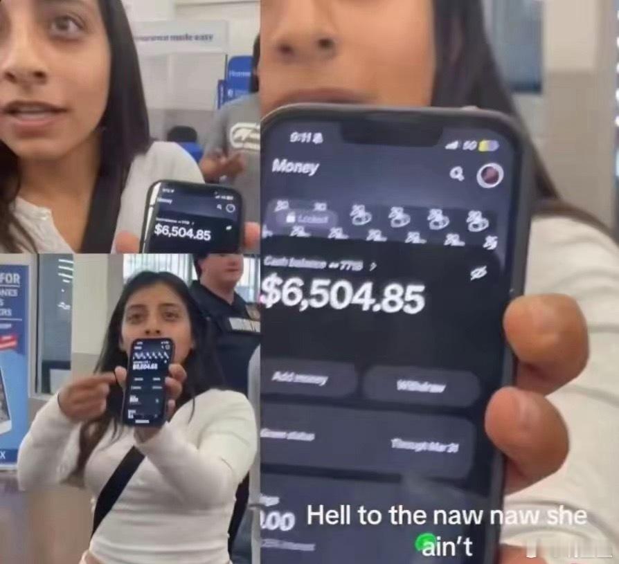 真事儿！美国沃尔玛里两人吵架，一方嘲讽对方没钱，另一方直接晒出手机银行账户，65