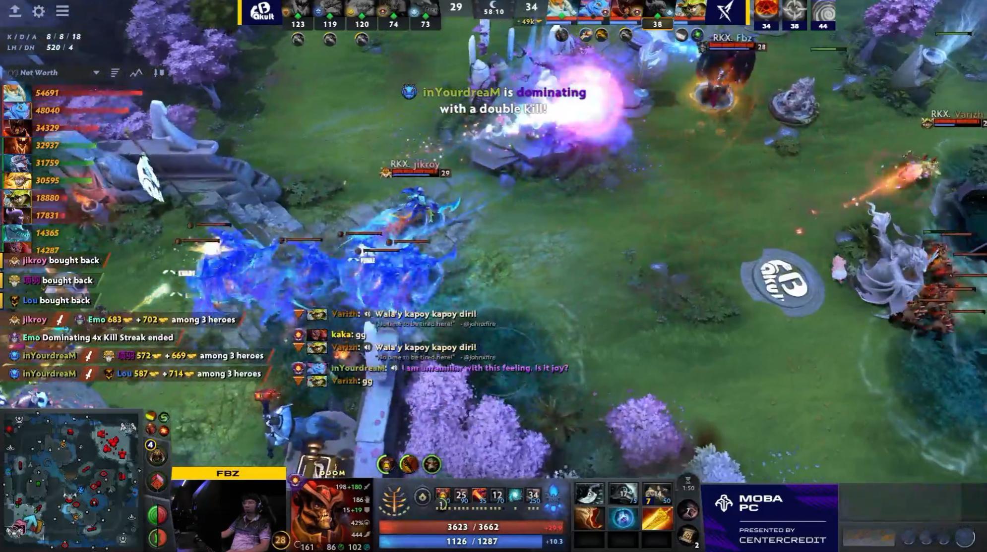 DOTA2 未来运动会阿斯坦纳2026线下赛，淘汰赛第一轮，YB对阵RKX战队B