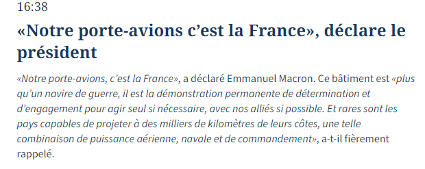 法国下一艘航母名字更正叫法国号（自由法兰西号）就……很没品。 